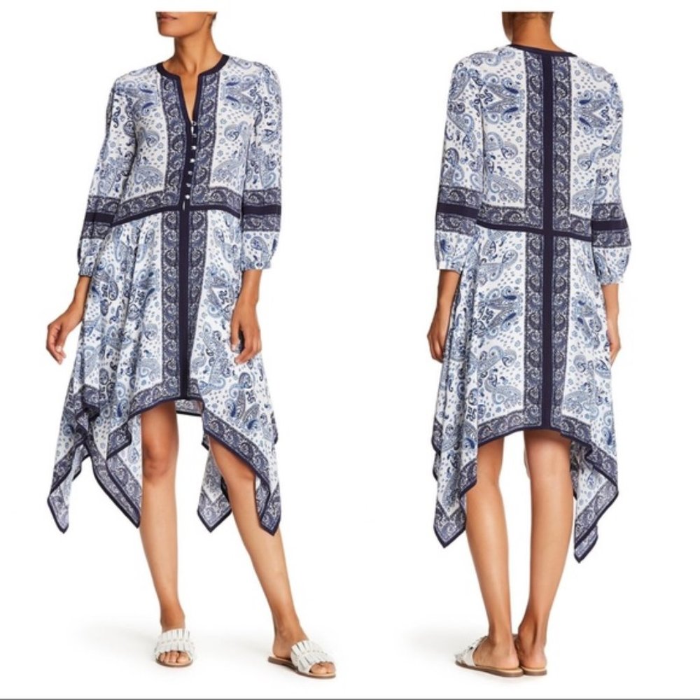 Joie Cynthia Asymmetrical Silk Dress - Size Small